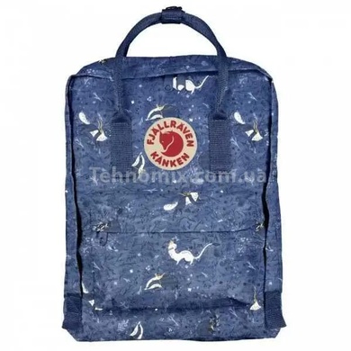 Рюкзак Fjallraven Kanken Classic Блакитний з малюнком