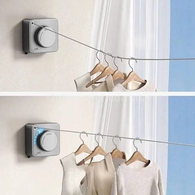 Сушарка висувна для білизни компактна розкладна clothesline AND5318 Сіра