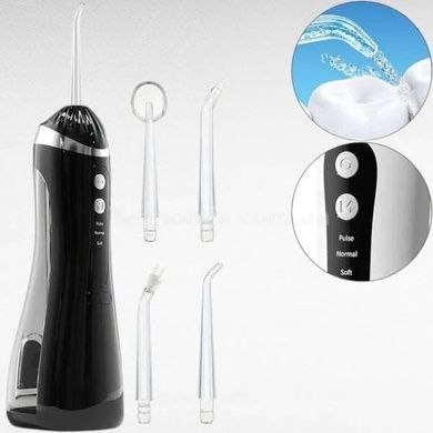 Ирригатор портативный аккумуляторный для полости рта Floss Черный