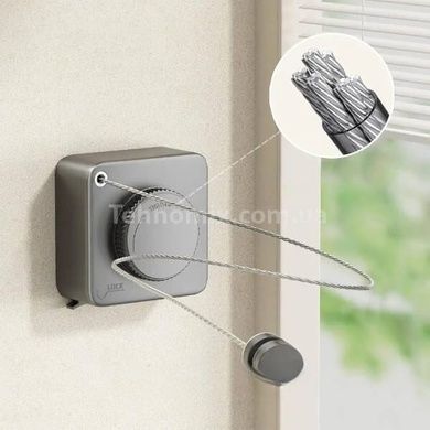 Сушарка висувна для білизни компактна розкладна clothesline AND5318 Сіра