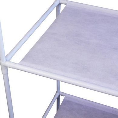 Напольная вешалка для одежды на две секции с полками Clothes Rack 406 Белая