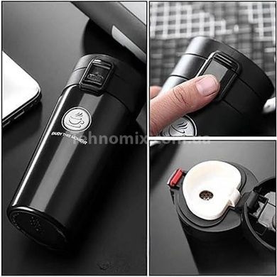 Термокухоль двошаровий 380мл vacuum cup AND1335 Чорний