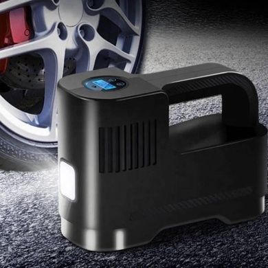 Компрессор портативный автомобильный Air pump AND XL-1026 от прикуривателя 12 В с цифровым дисплеем Черный
