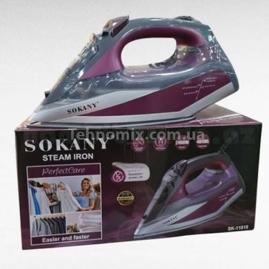 Праска провідна з керамічним покриттям 2400 Вт SOKANY SK-11019 Рожевий