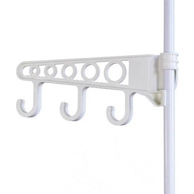 Напольная вешалка для одежды на две секции с полками Clothes Rack 406 Белая