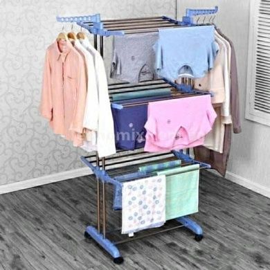 Сушилка для белья Garment rack with wheels № K12-120 Голубой