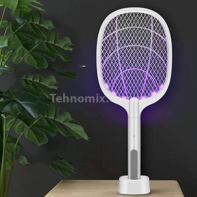 Пастка антимоскітна ультрафіолетова акумуляторна настільна mosquito swatter XL-1284 Біла