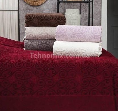 Простирадло Belizza Hanzade bordo 200х220см Велюр