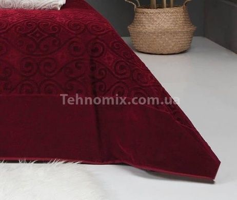 Простирадло Belizza Hanzade bordo 200х220см Велюр