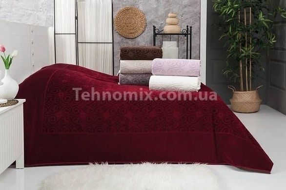 Простирадло Belizza Hanzade bordo 200х220см Велюр