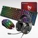 Игровой комплект клавиатура, мышь, наушники, коврик Gaming Combo 4-in-1 T-Wolf TF-400 Черный