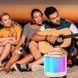 Караоке колонка с 2 микрофоном и подсветкой Bluetooth K52 Бежевая