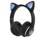 Беспроводные Bluetooth наушники с кошачьими ушками LED CAT EAR P33 Черные