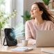 Вентилятор настільний акумуляторний з дисплеєм 16.5*13.2*3.8см Чорний