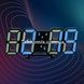 Электронные настольные часы с будильником и термометром LY 1089 Черные с синей подсветкой
