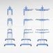 Сушилка для белья Garment rack with wheels № K12-120 Голубой