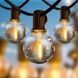 Гірлянда в стилі ретро вулична з сонячною панеллю 30м/50 LED НА-93 Чорна