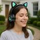 Беспроводные Bluetooth наушники с кошачьими ушками LED CAT EAR P33 Черные