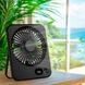 Вентилятор настільний акумуляторний з дисплеєм 16.5*13.2*3.8см Чорний