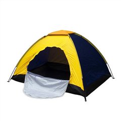 Палатка 2-х местная Черный с желтым