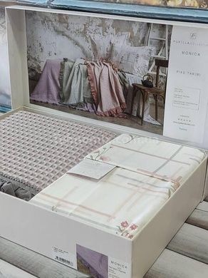 Постельное белье летнее с покрывалом-пике (220х240см), простынью (240х260см) и наволочками (2 шт) Pupilla