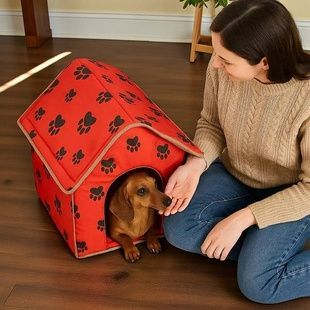 Будиночок для домашніх тварин Portable Dog House Червоний