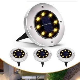 Светильник садовый на солнечной батарее 8led 4шт
