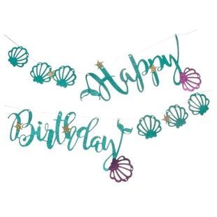 Гирлянда поздравительная Happy Birthdaу 3м h-29см Голубая
