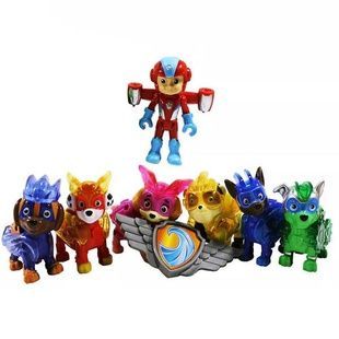 Ігровий набір фігурок Щенячий патруль Paw Patrol 7 шт з підсвічуванням + значок