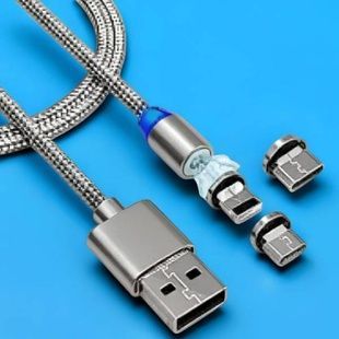 Кабель магнитный с функцией быстрой зарядки 1м Type-C MICRO-V8
