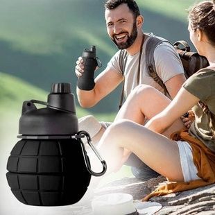Пляшка для води розкладна Граната kettle AND-2 Чорна
