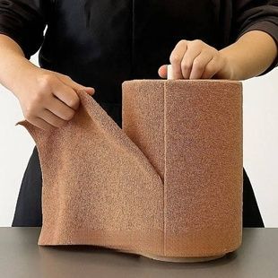 Рулон відривних серветок із мікрофібри 25x25см 20шт Світло-коричневі