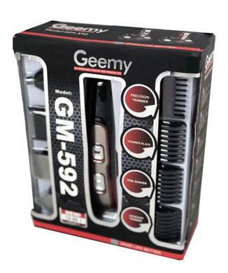 Аккумуляторная машинка для стрижки Geemy Gm-592 10 в 1 набор для стрижки волос и бороды