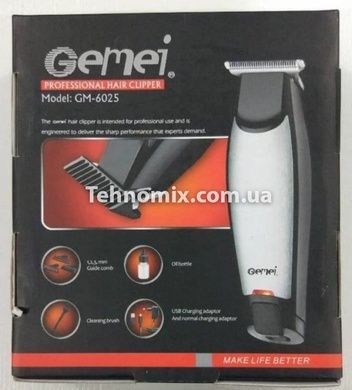 Машинка для стрижки волосся Gemei GM 6025 акумуляторна