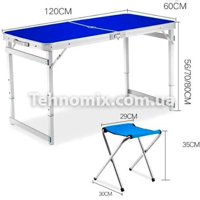 Стіл і стільці для пікніка з посиленими ніжками Folding Table Синій