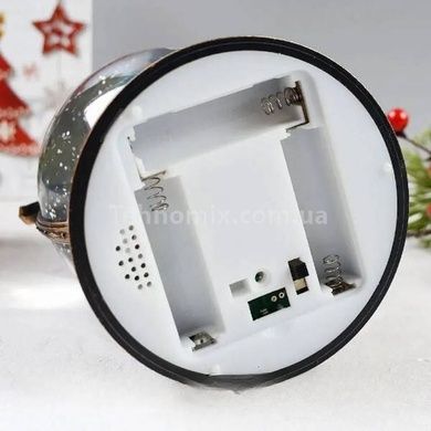 Куля новорічна з підсвічуванням від батарей та USB 20*10*10 Гномик з ялинкою