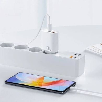 Мережевий зарядний пристрій блок живлення XO L116 PD30W/QC18W 1USB-C+1USB-A fast charging charger with Micro cable