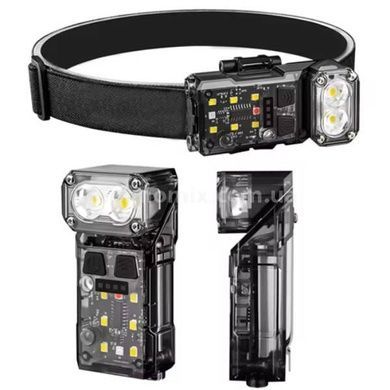 Фонарь налобный светодиодный с датчиком движения X52-2LED+6SMD(RGB) Черный