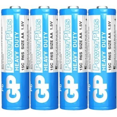 Набір батарейок 4шт АА GP PowerPlus Heavy Duty AA R6 1,5 V