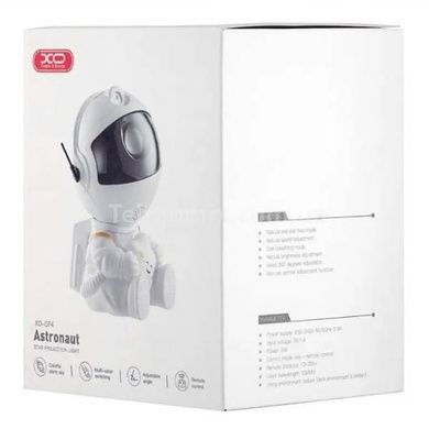 Ночник-проектор з проекцією зоряного неба Астронавт з пультом та USB XO CF4 Білий