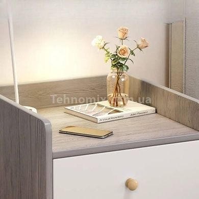 Тумба прикроватная с двумя выдвижными ящичками 30*40*45см STL-MD 76 Серая
