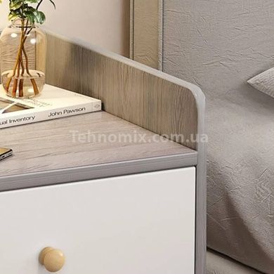 Тумба прикроватная с двумя выдвижными ящичками 30*40*45см STL-MD 76 Серая