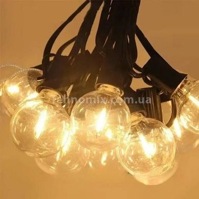 Гирлянда в ретро стиле уличная с солнечной панелью 9м/30 LED НА-91 Черная