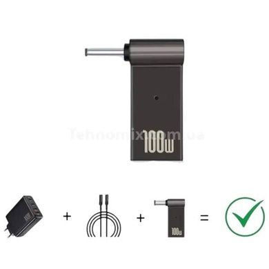 Перехідник живлення PD 100W до ноутбука Type-C на DC 3.0&times;1.1mm Чорний