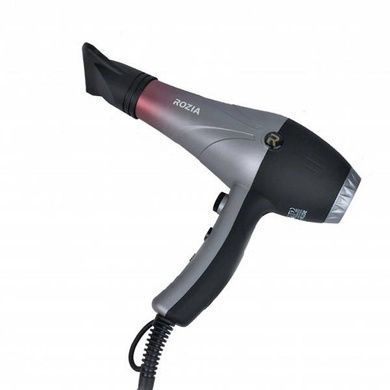 Фен для волос мощный с ионизацией Rozia HC-8505 2000 Вт Серебристый