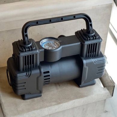 Компрессор портативный автомобильный Air pump AND XL-1025 от прикуривателя 12 В Черный