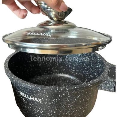 Набір посуду 12 предметів Bellmax Cookware Set BM-100 Чорний