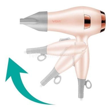 Фен складаний з насадкою концентратором 1000Вт VGR V-432 PINK Рожевий