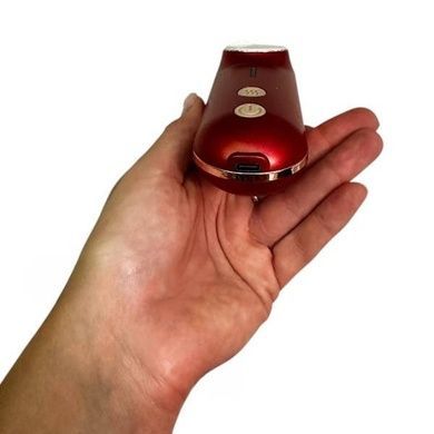 Массажер-щетка для лица с 3 насадками аккумуляторная Facial Beauty Instrument Красная