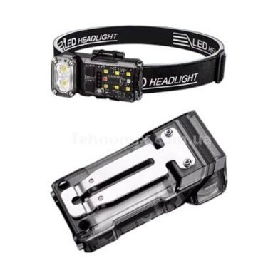 Фонарь налобный светодиодный с датчиком движения X52-2LED+6SMD(RGB) Черный